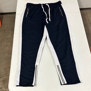 Men's Navy and White Joggers